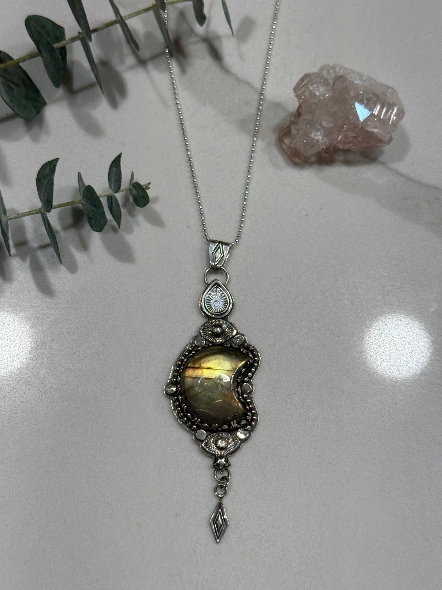 Labradorite and Moonstone Necklace