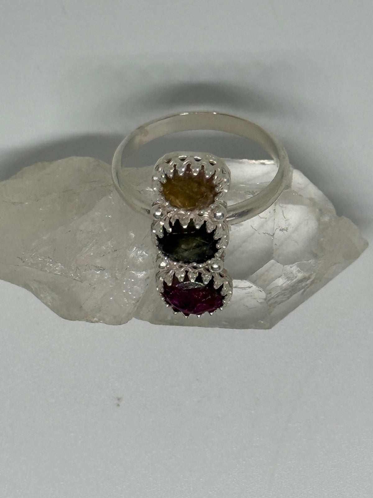 Watermelon Tourmaline Ring sz 8