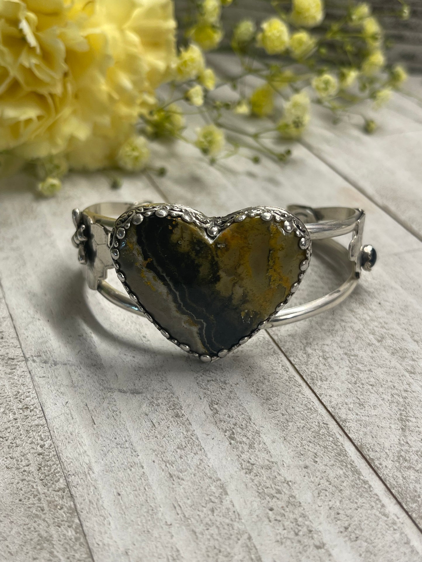 Bumblebee Jasper Cuff Bracelet