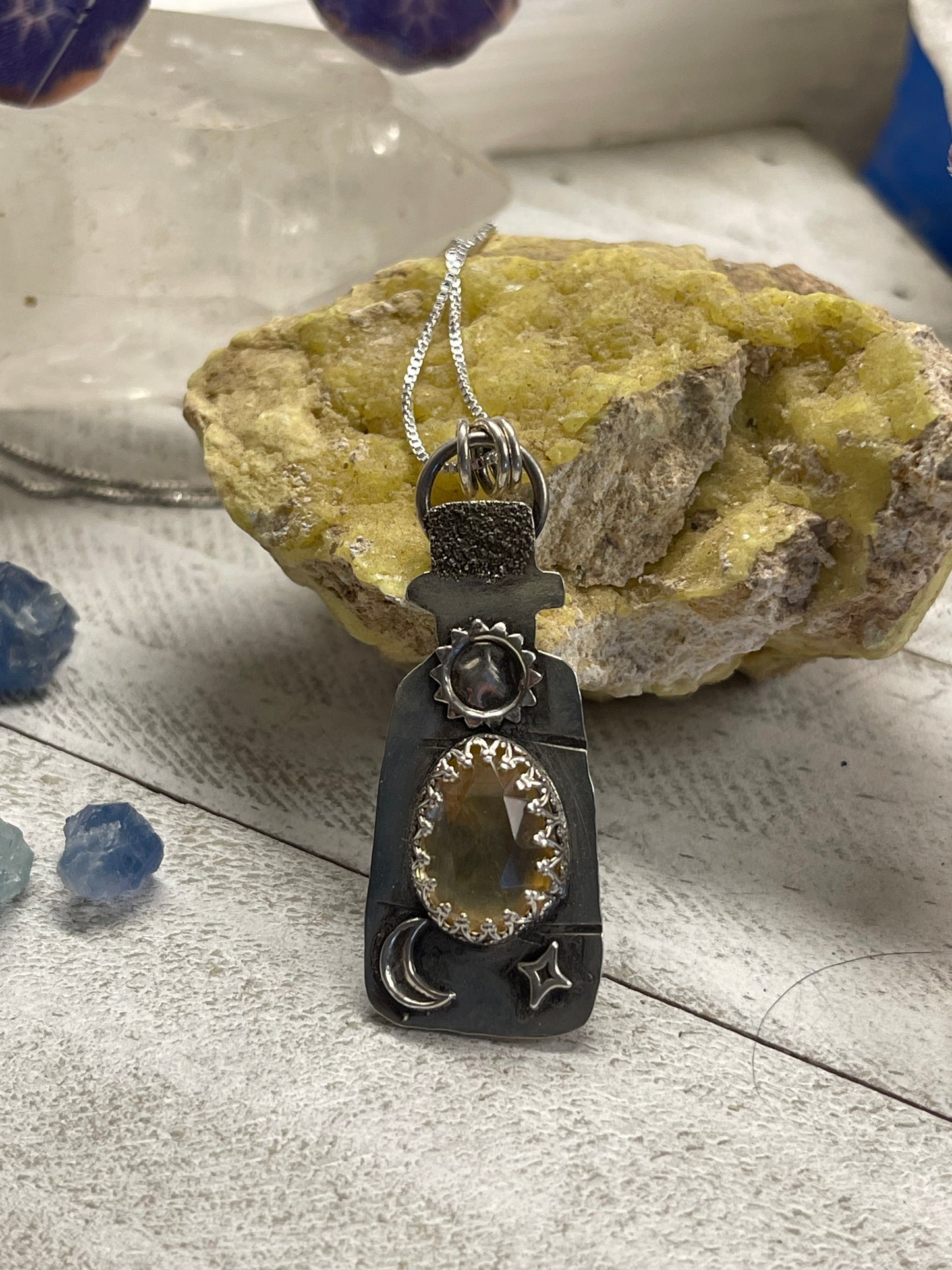 Citrine Abundance Potion Bottle Necklace