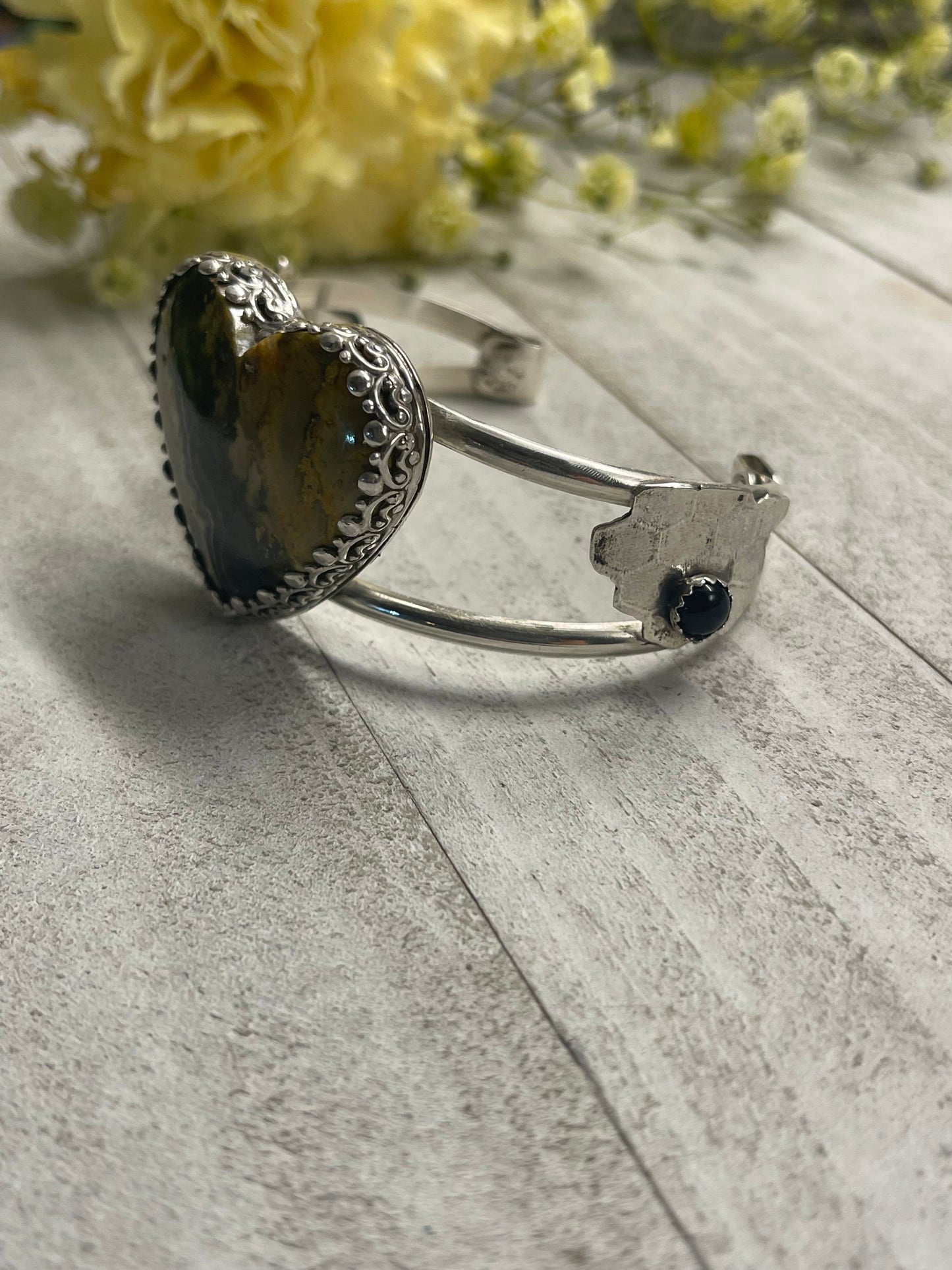 Bumblebee Jasper Cuff Bracelet