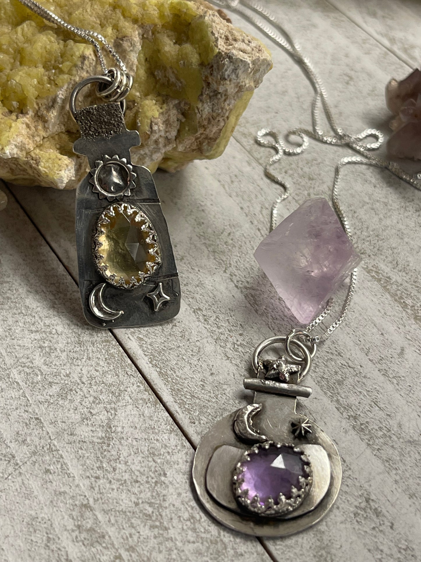 Citrine Abundance Potion Bottle Necklace