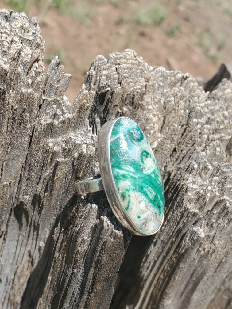 Chrysocolla ring size 8