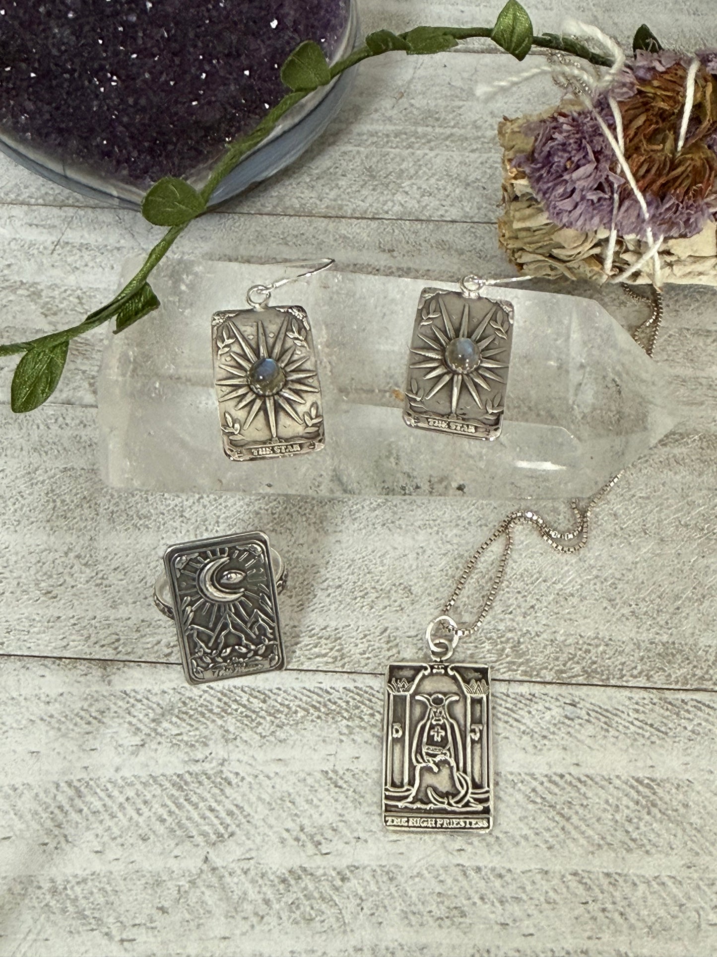 The Moon Tarot Ring size 7
