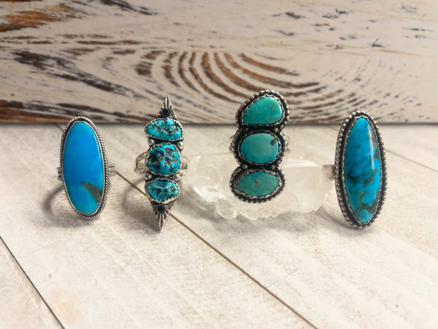 3 stone Turquoise Ring size 10 1/2