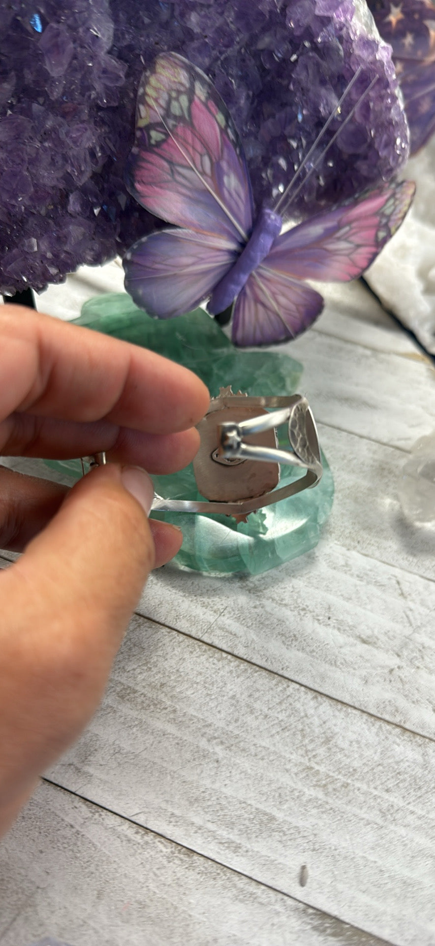 Aurora Opal Celestial Cuff Bracelet