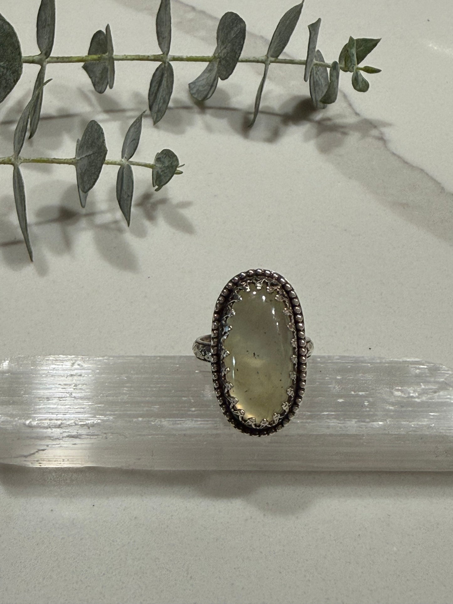 Prehnite ring size 5