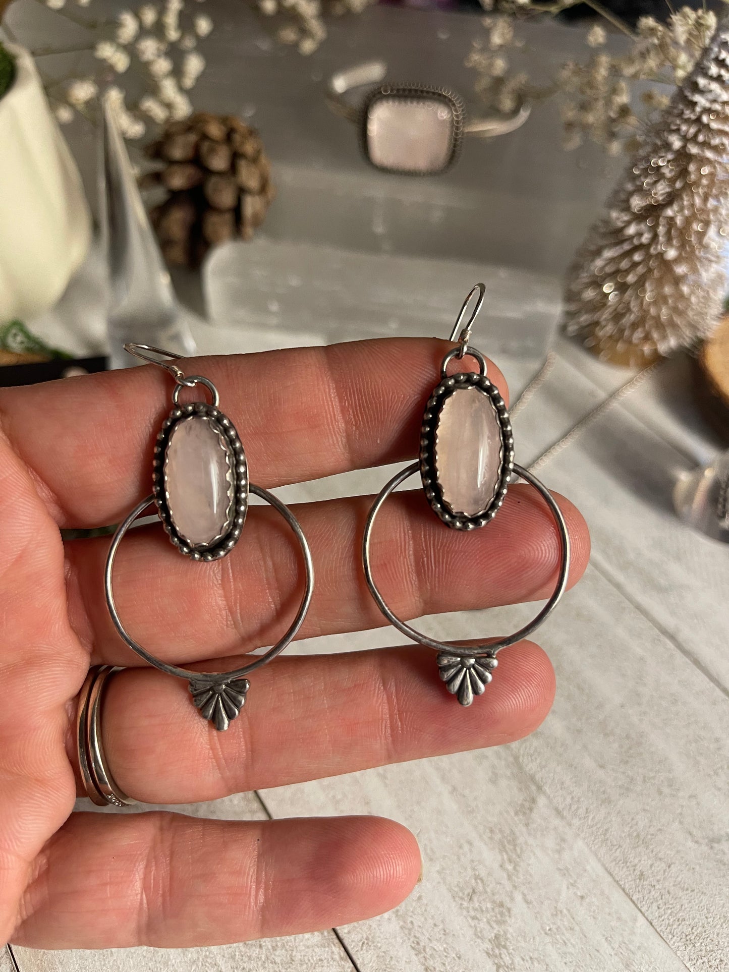 Rose Quartz Earrings