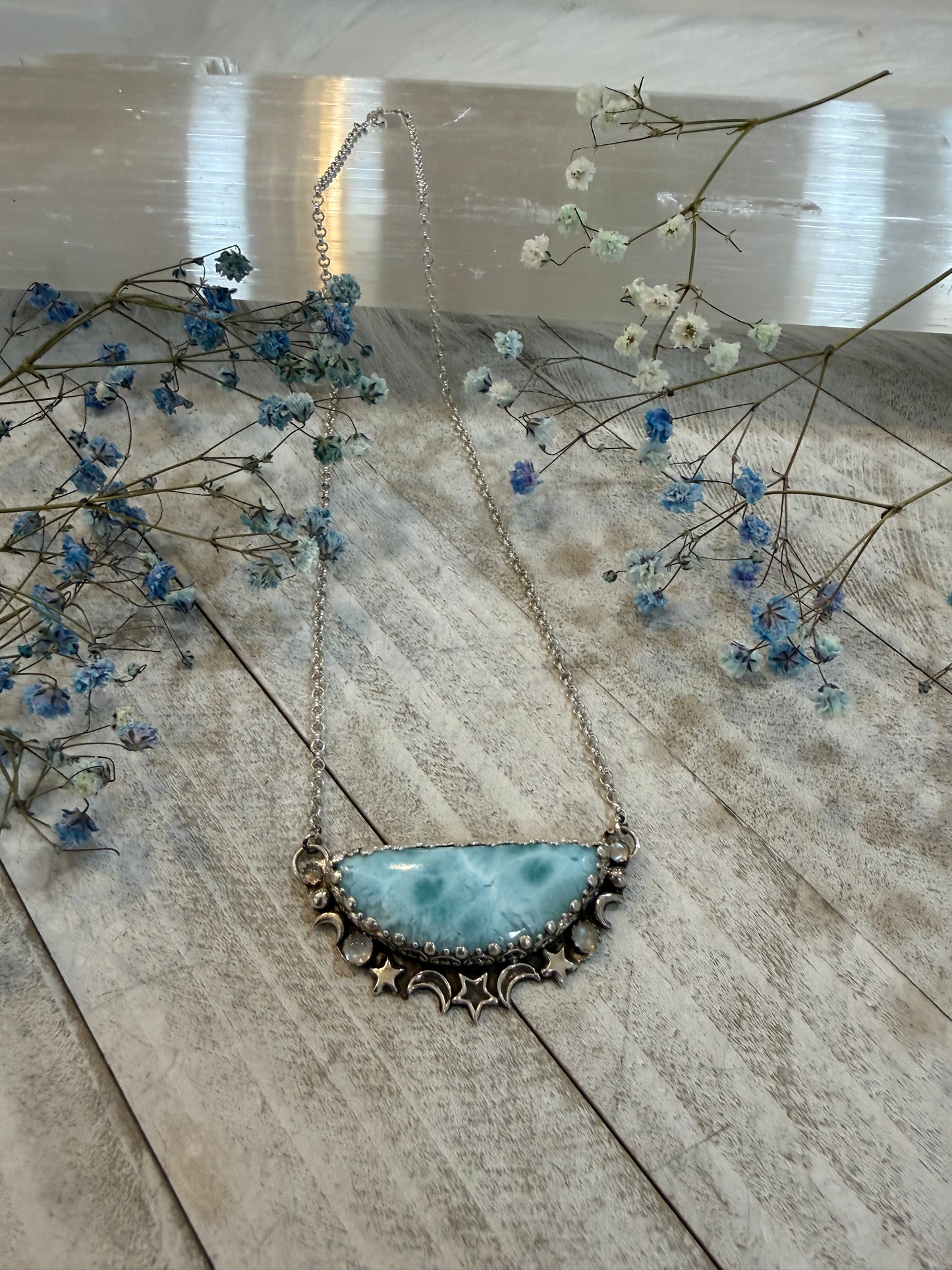 Larimar and Moonstone Necklace
