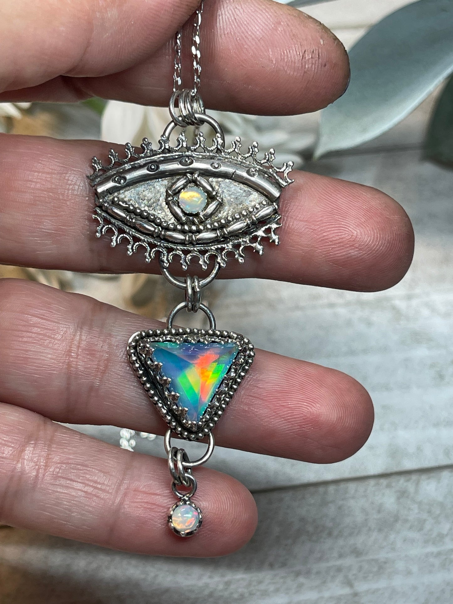 Opal Necklace Divine Protection