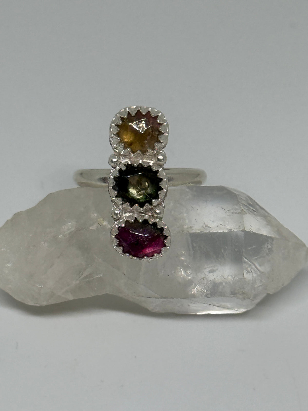 Watermelon Tourmaline Ring sz 8
