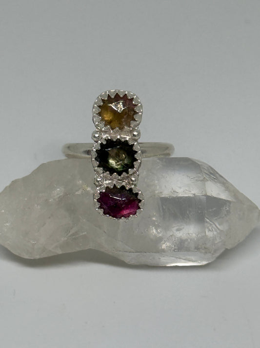 Watermelon Tourmaline Ring sz 8