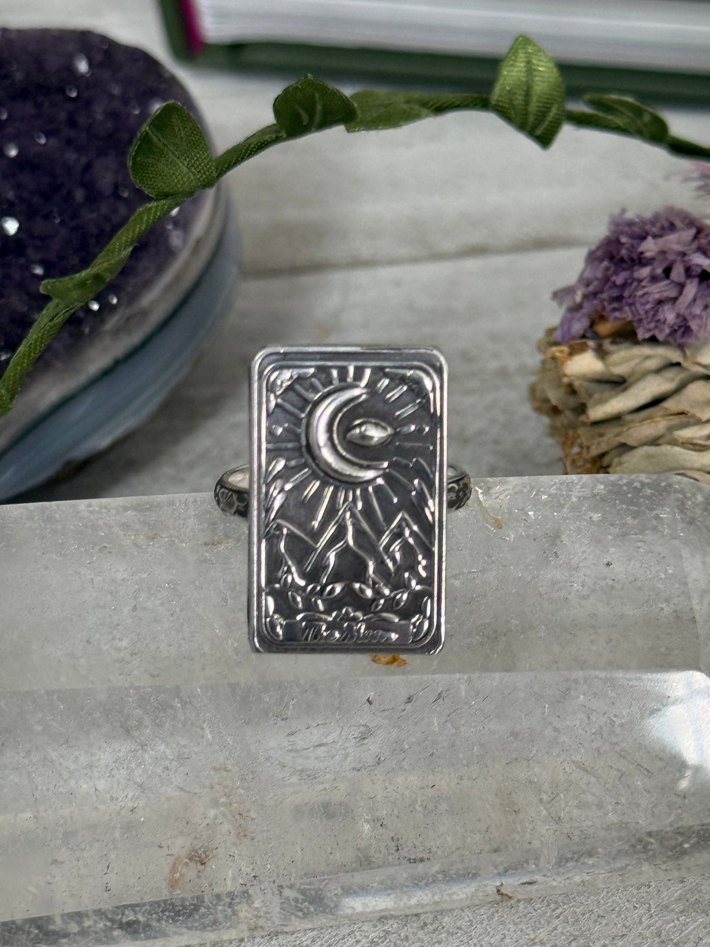 The Moon Tarot Ring size 7