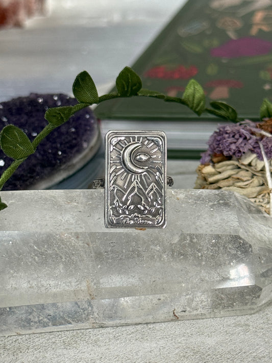 The Moon Tarot Ring size 7