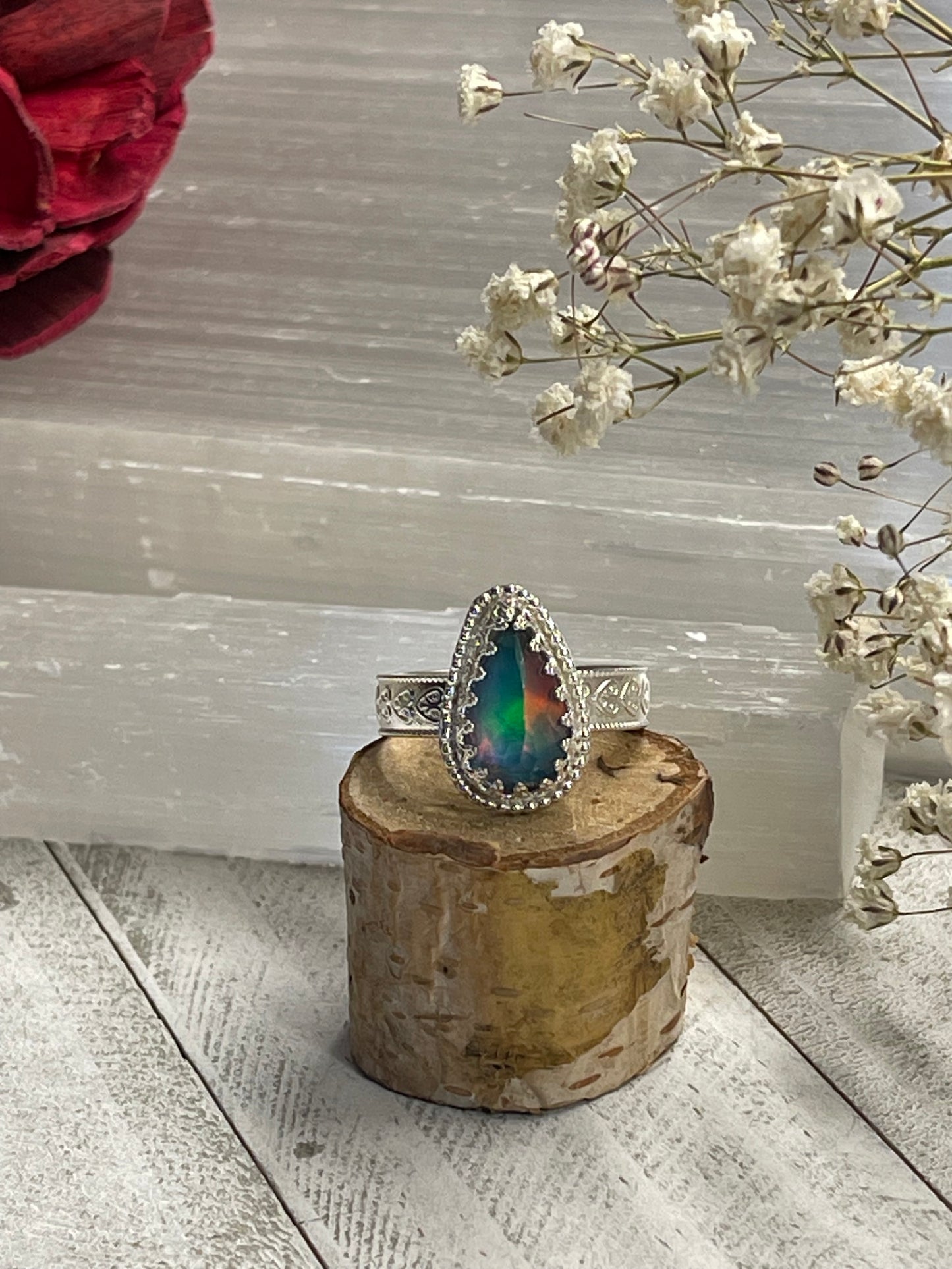 Aurora Opal Prism of Love Ring size 12