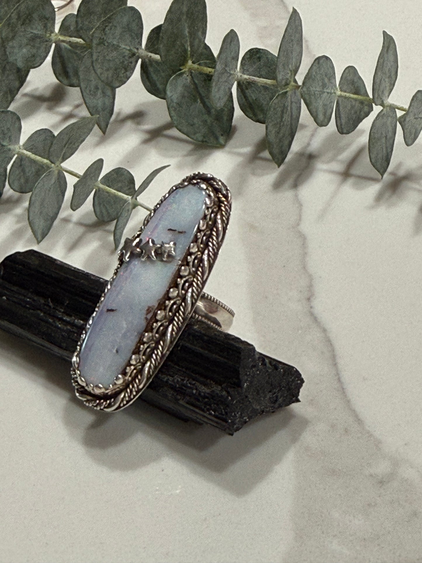 Australian Boulder Opal Ring Size 9 1/2