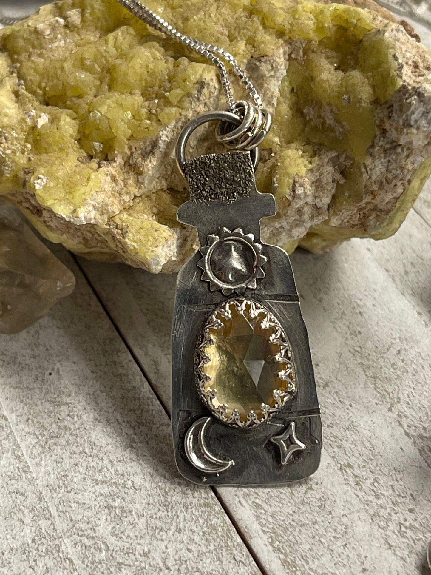 Citrine Abundance Potion Bottle Necklace