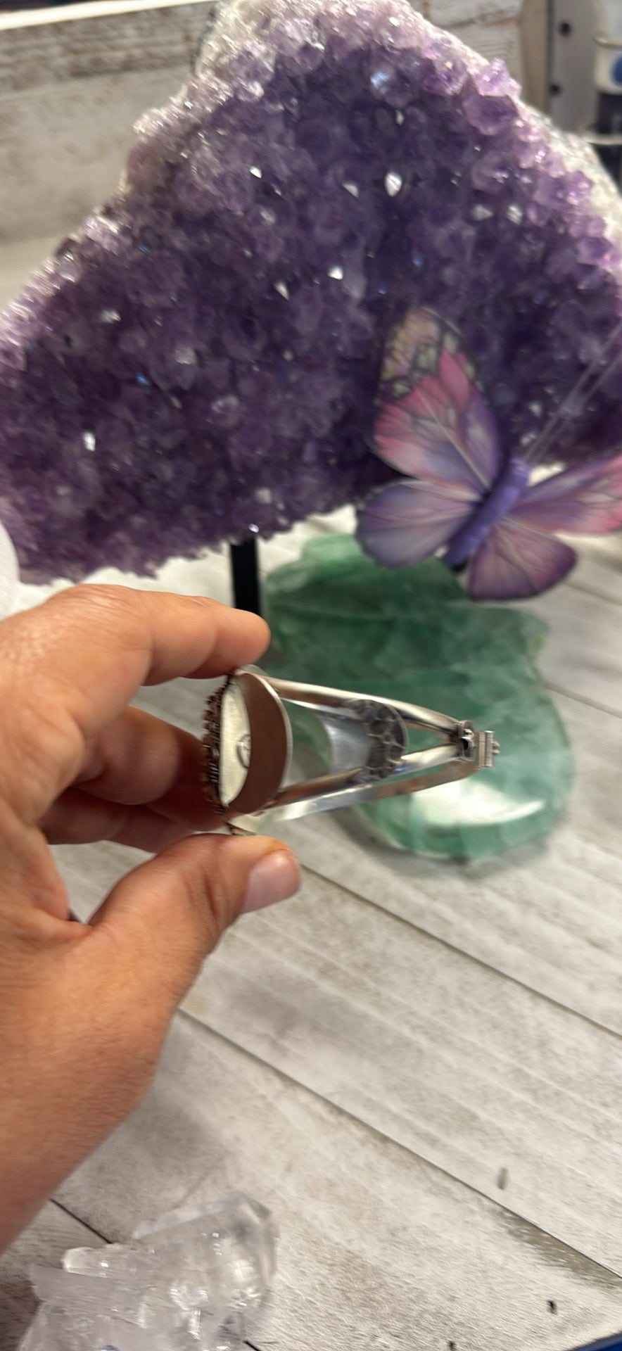 Aurora Opal Celestial Cuff Bracelet