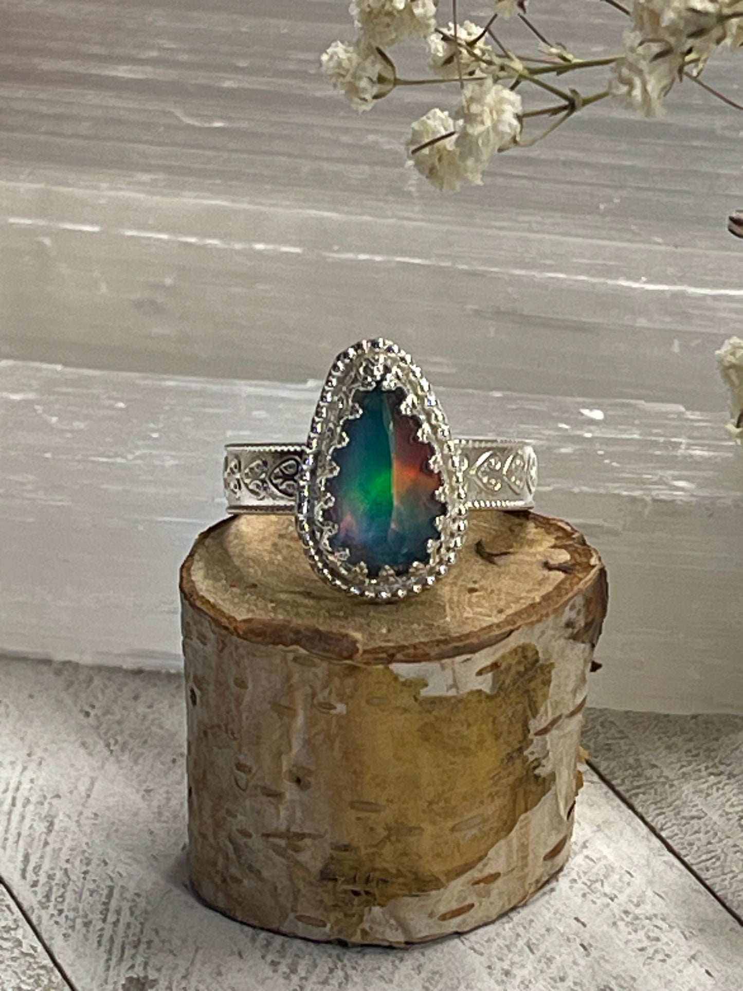 Aurora Opal Prism of Love Ring size 12