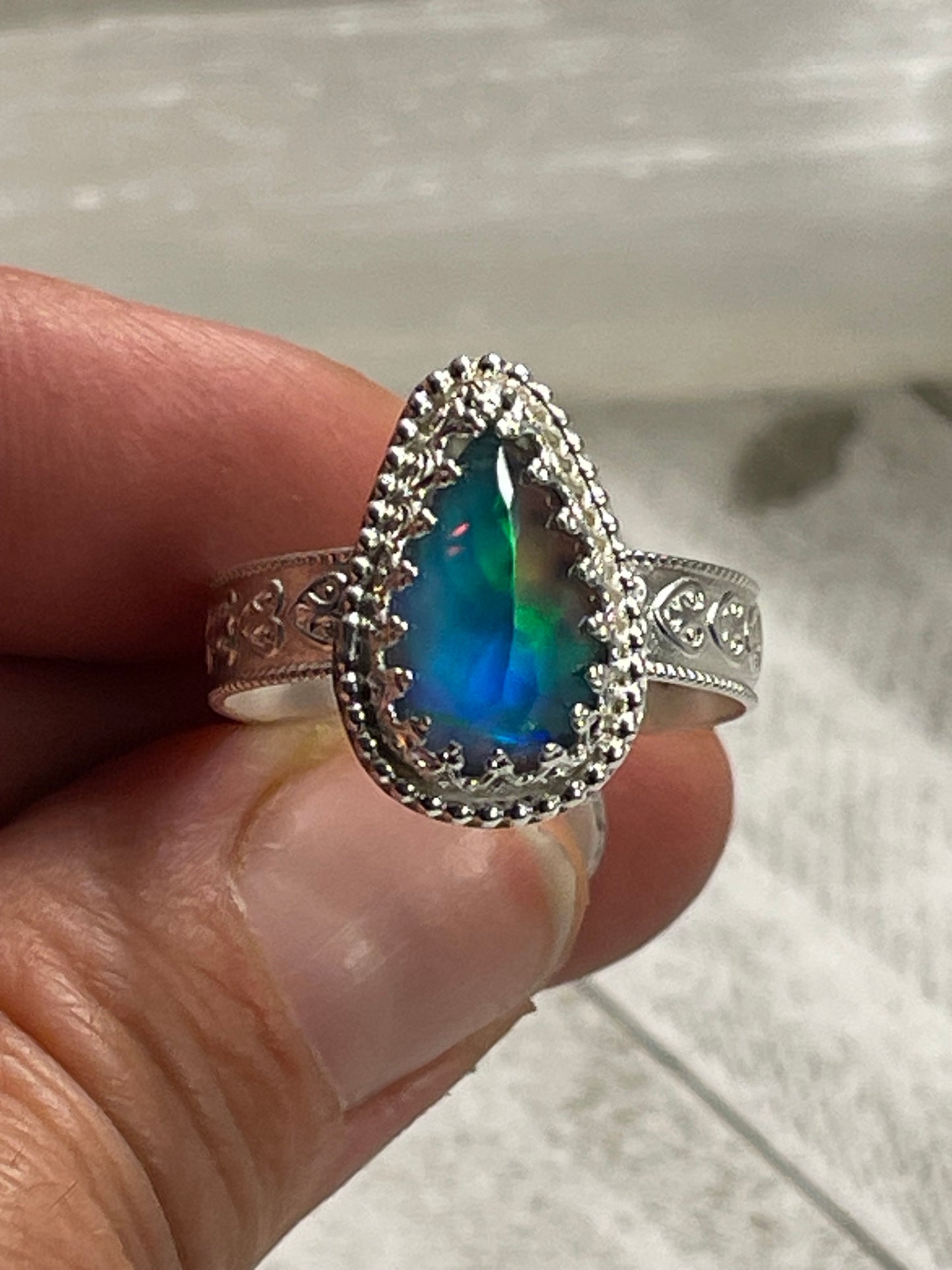 Aurora Opal Prism of Love Ring size 12