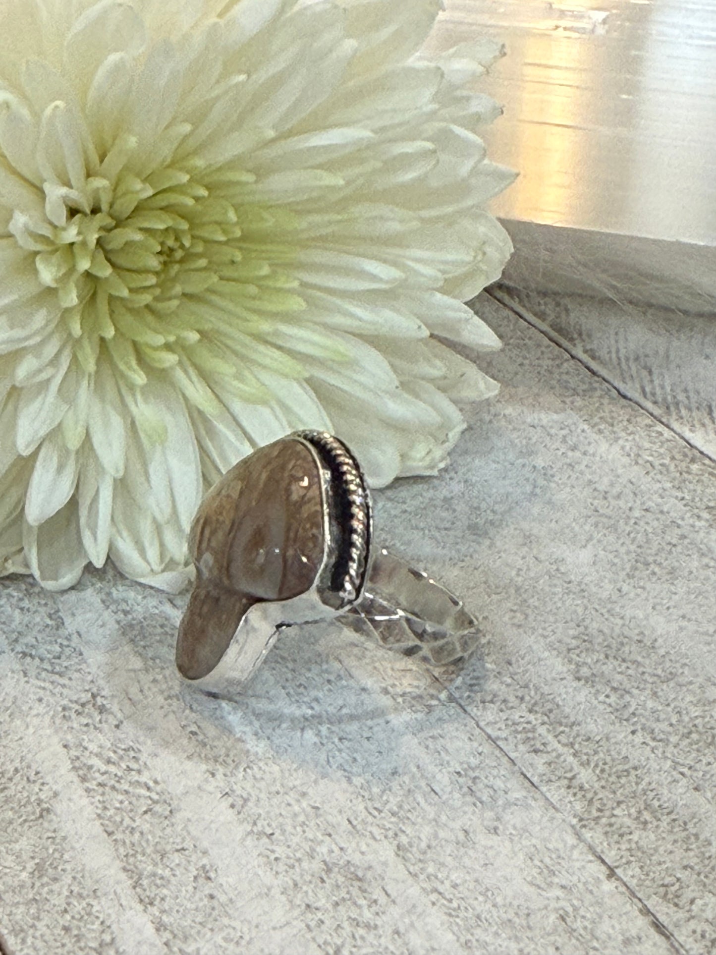 Agate Mushroom Ring size 8