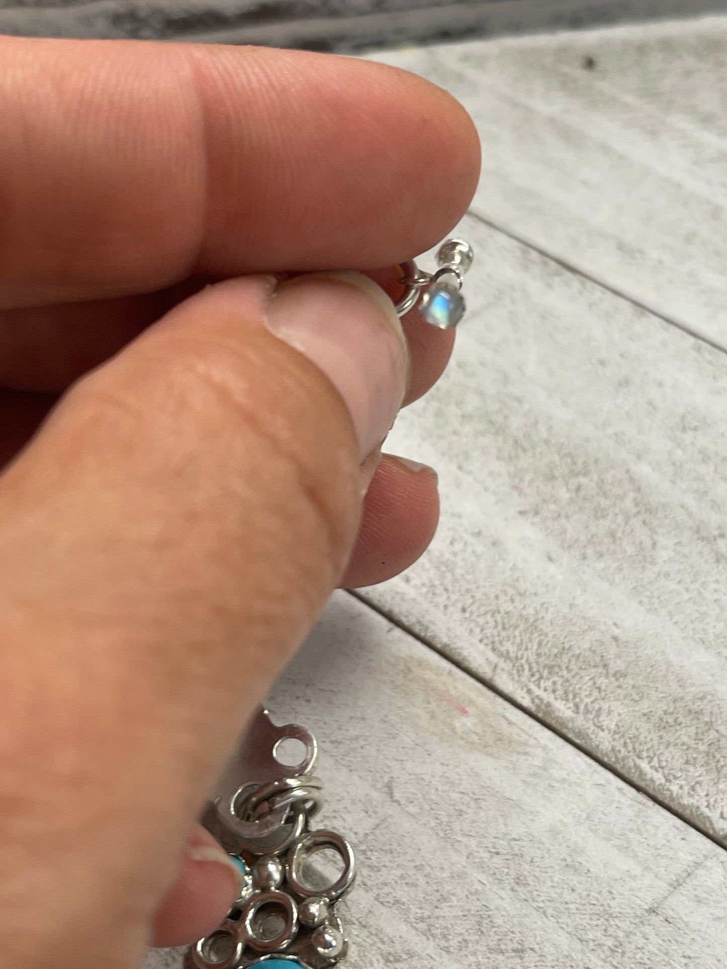 Turquoise and Moonstone Bracelet