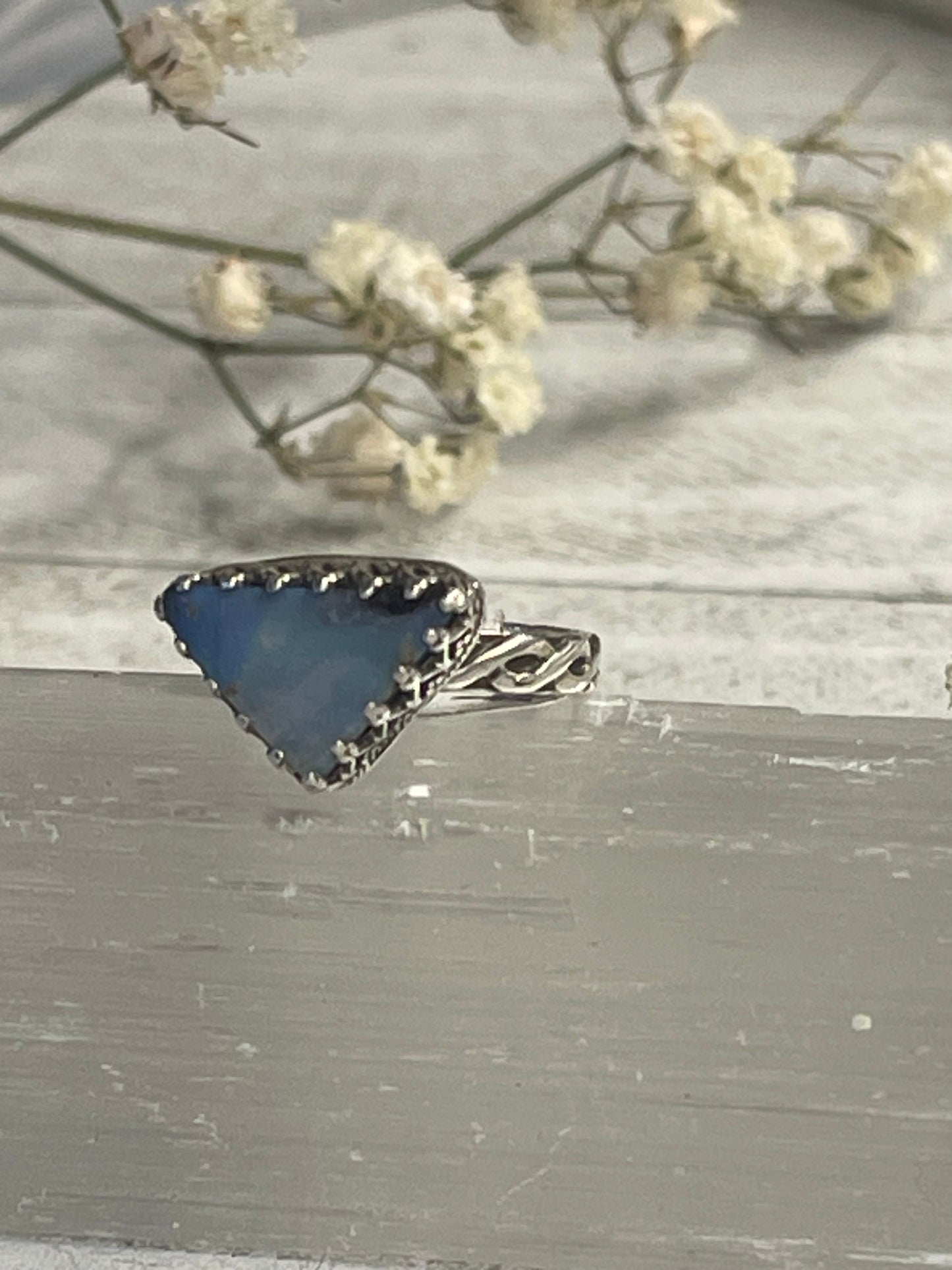 Boulder Opal Serene Water Element Ring Size 5