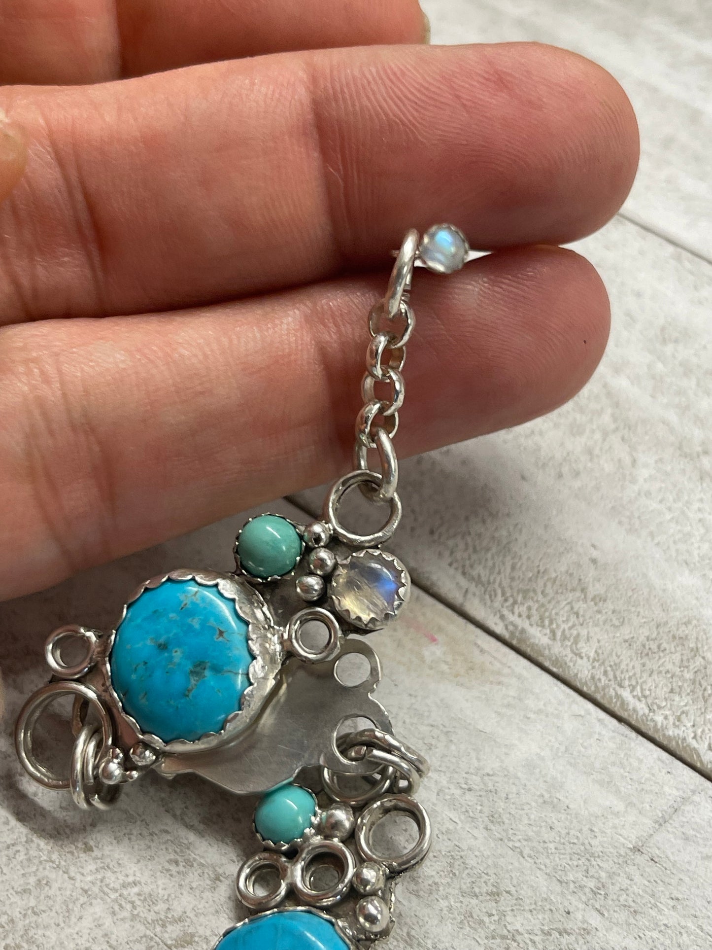 Turquoise and Moonstone Bracelet