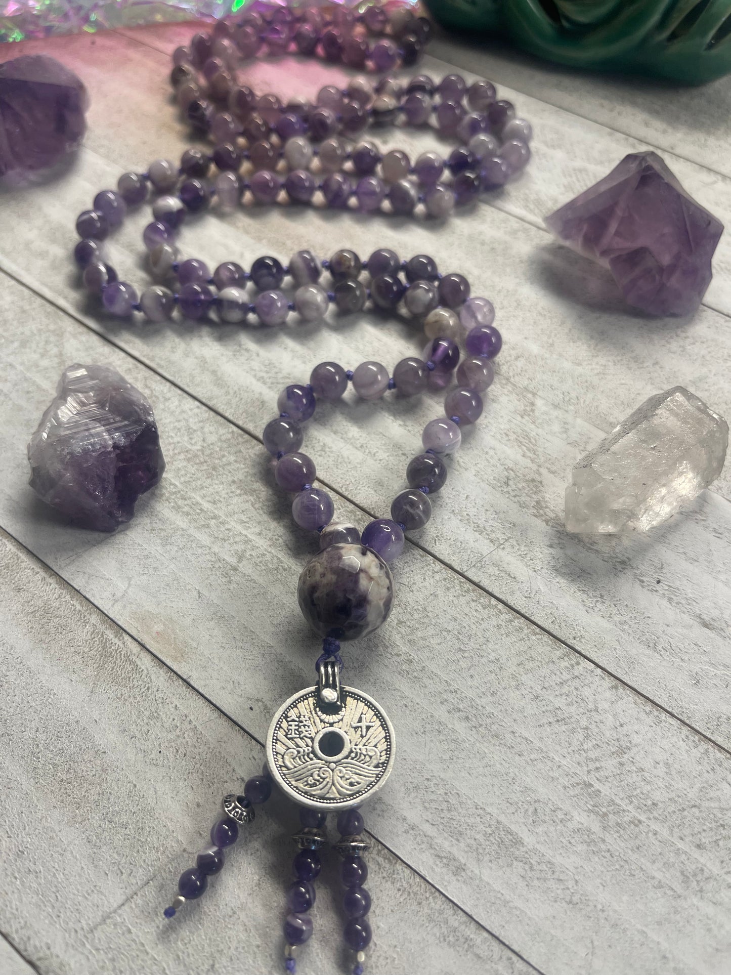 Amethyst Chevron Harmony’s Path mala