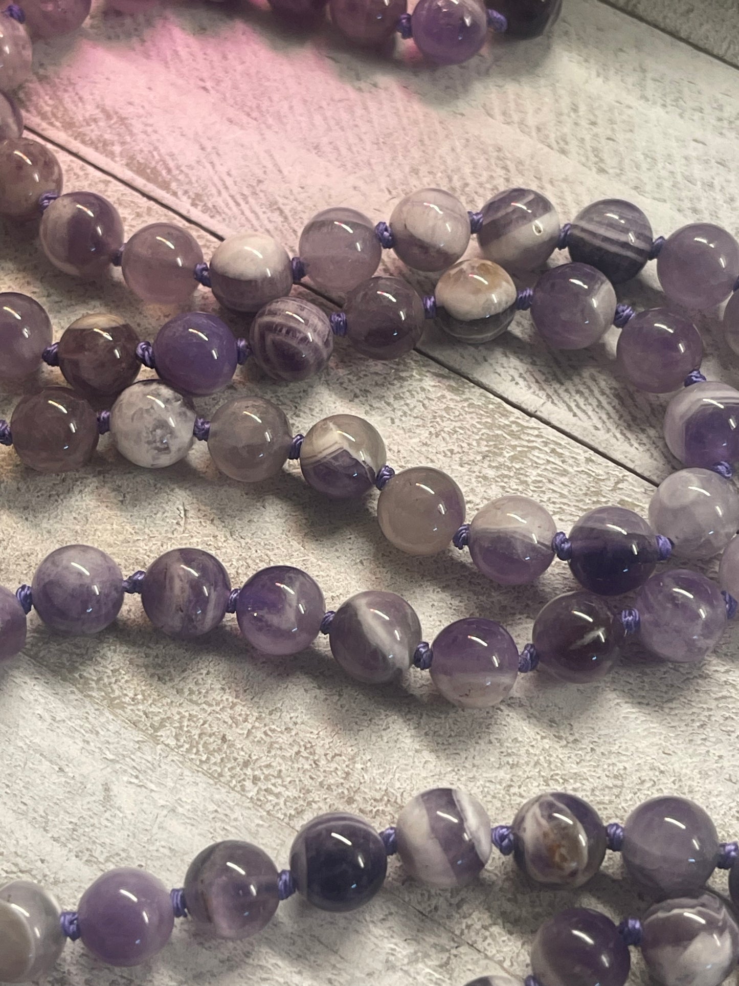 Amethyst Chevron Harmony’s Path mala