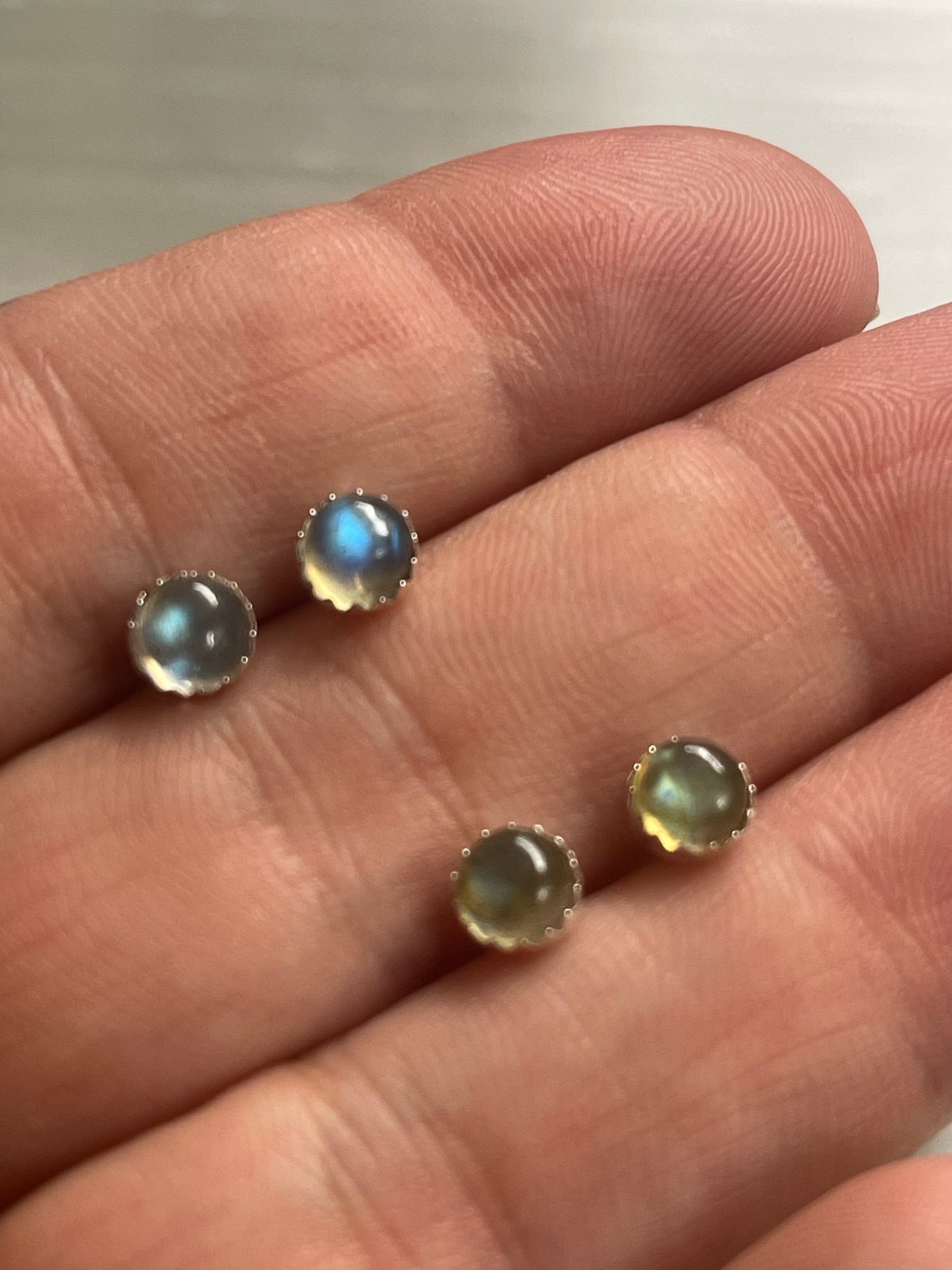 Gemstone stud earrings