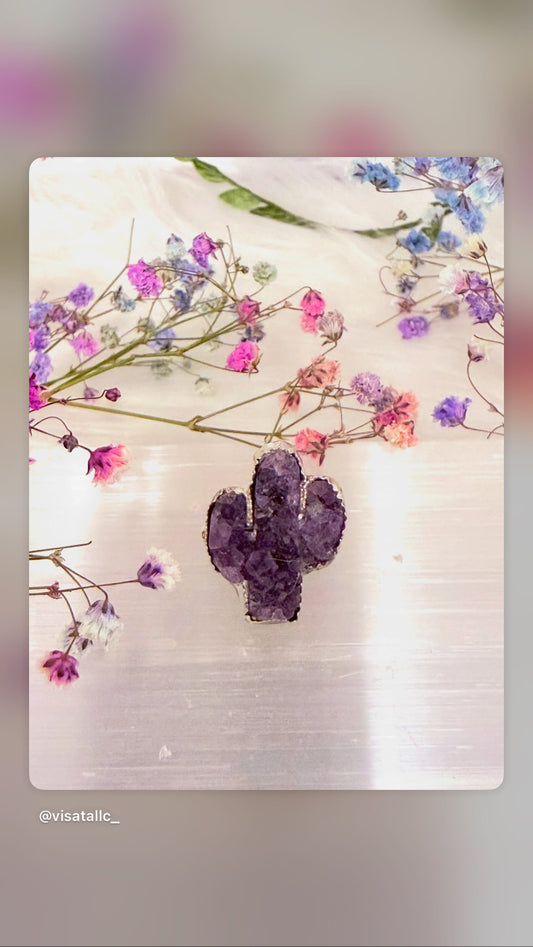 Amethyst Cactus Ring size 7