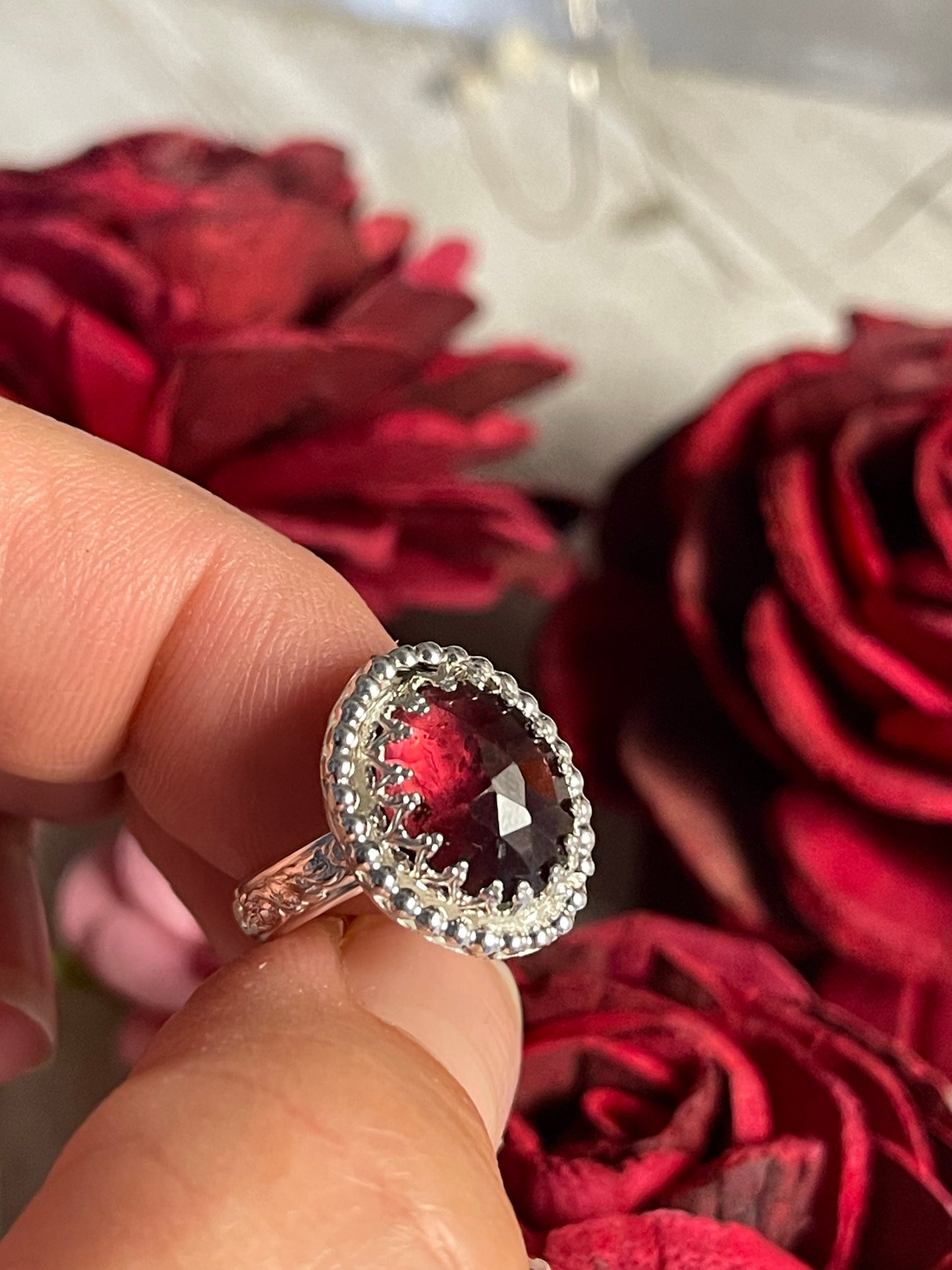 Garnet Ring Size 5 1/2