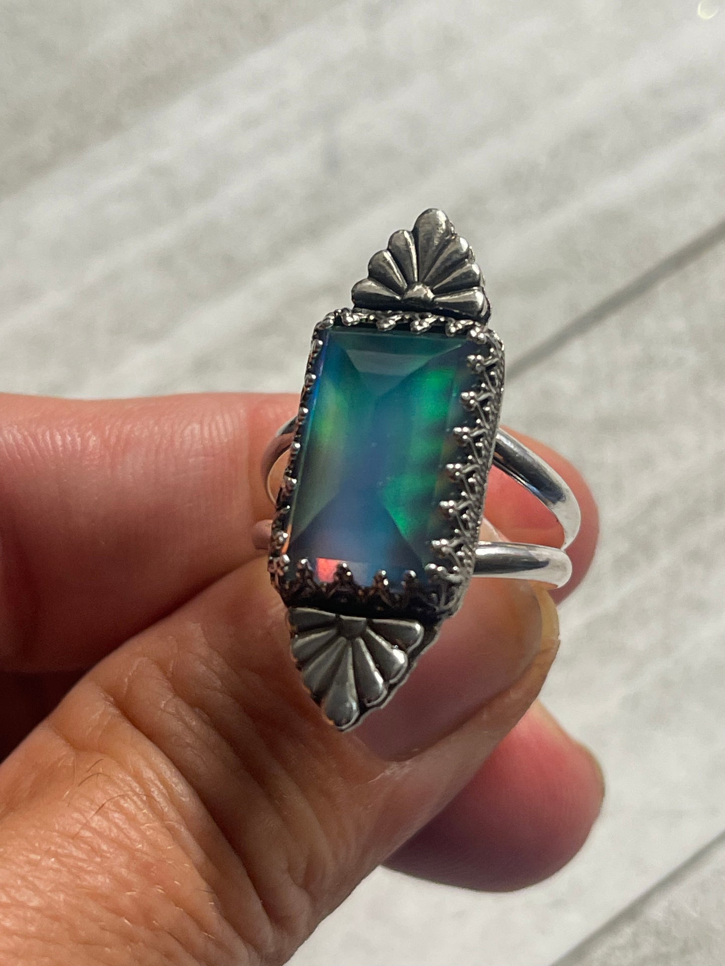 Aurora Opal Oasis Ring Size 9