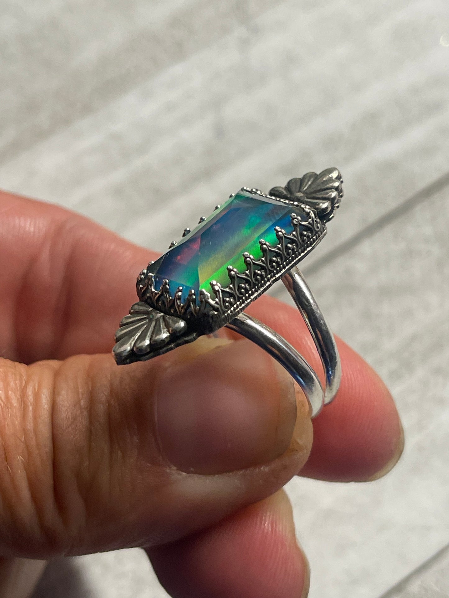 Aurora Opal Oasis Ring Size 9