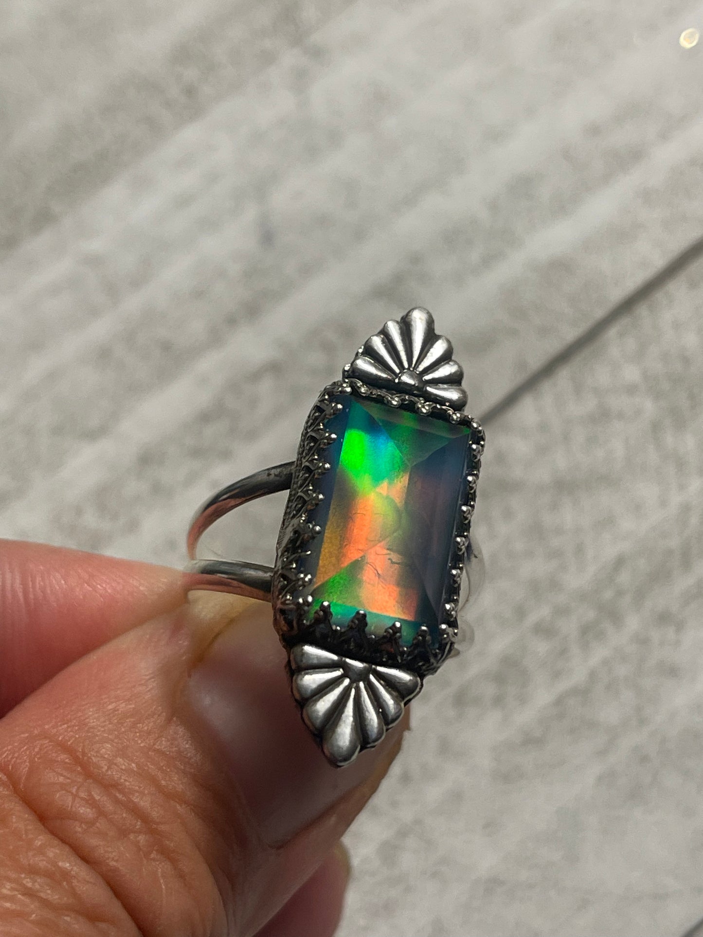 Aurora Opal Oasis Ring Size 9