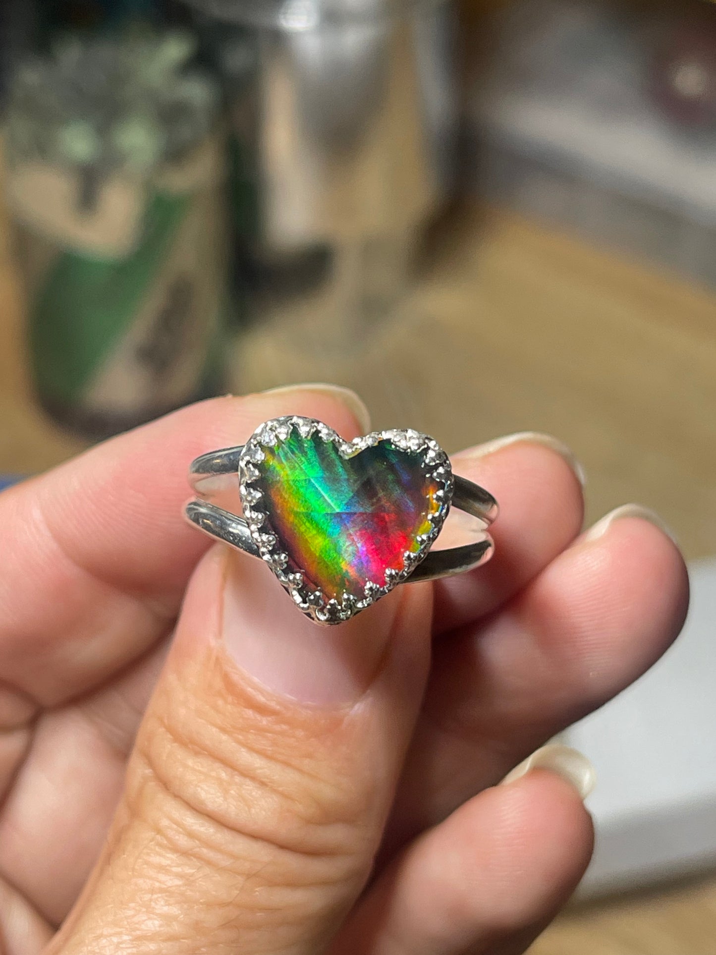 Aurora Opal Enchanting Loves Embrace ring size 13