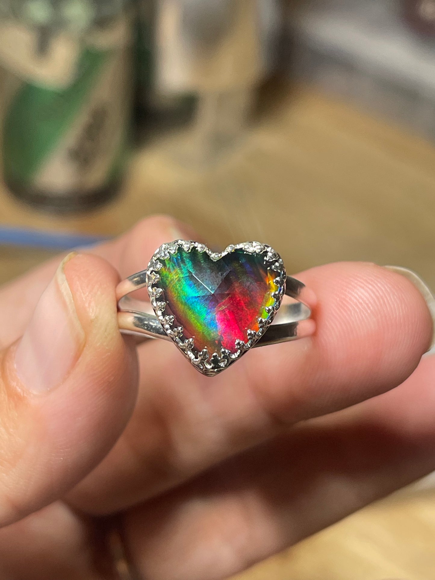 Aurora Opal Enchanting Loves Embrace ring size 13