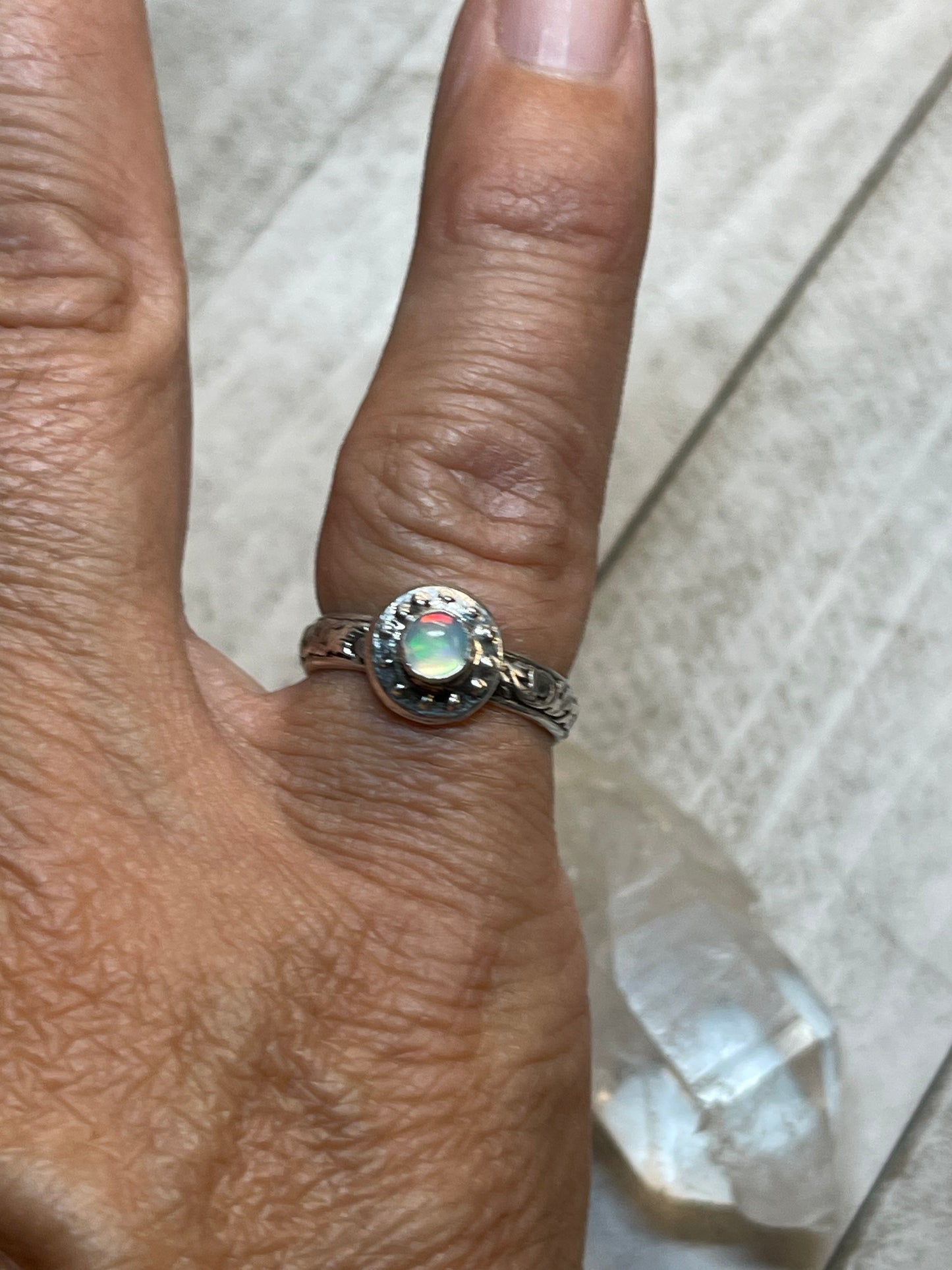Ethiopian Opal Portal Ring size 5