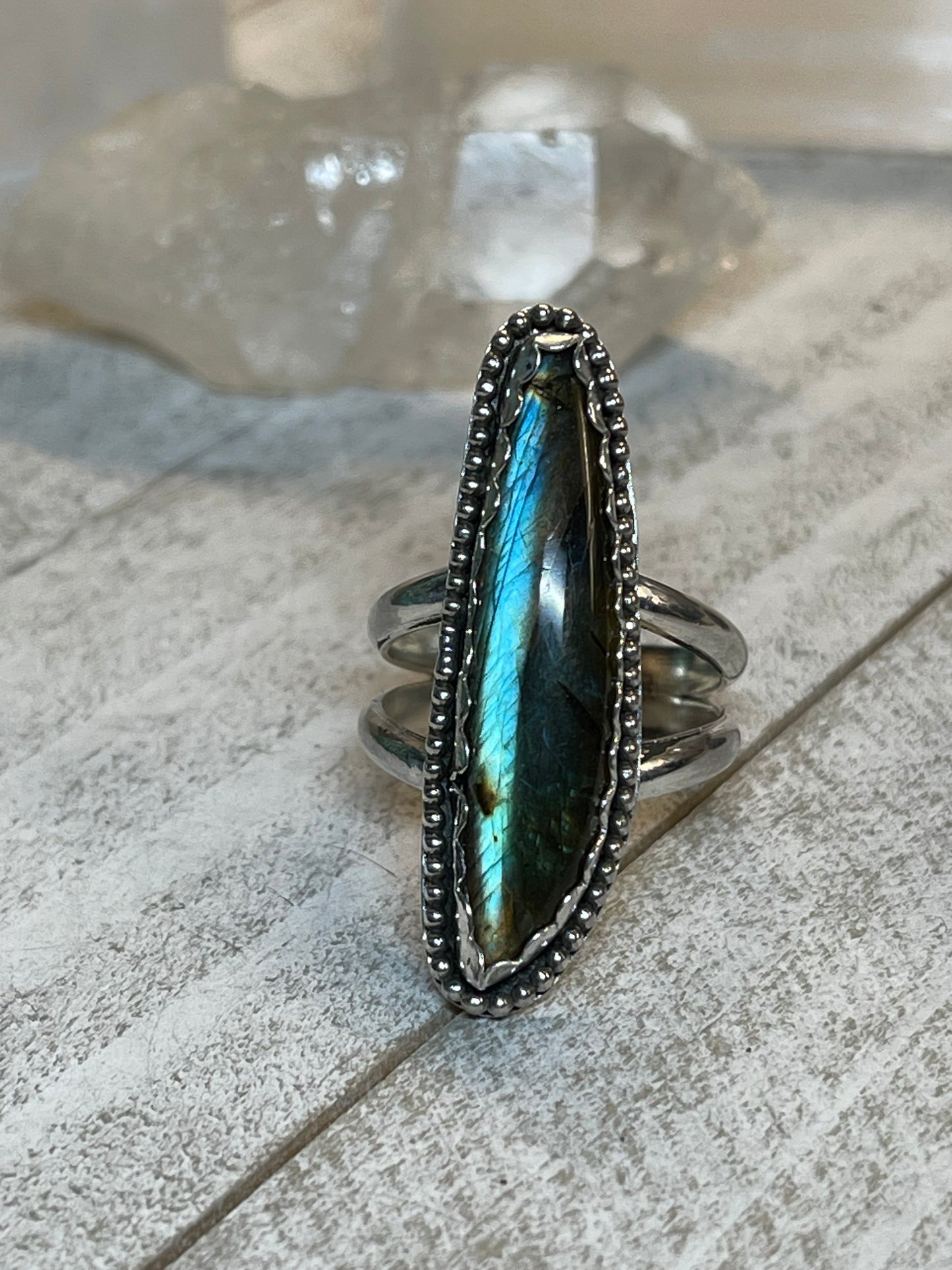 Labradorite Sterling Silver Ring size 7