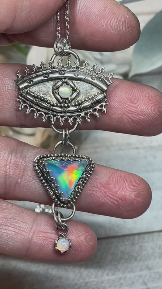 Opal Necklace Divine Protection